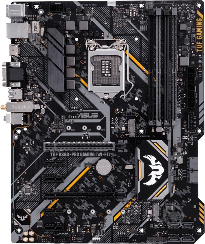 Материнская плата Asus TUF B360-PRO GAMING (WI-FI) (Socket 1151, Intel B360, ATX) - фото 1