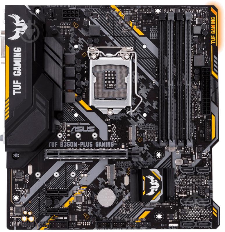 Материнська плата Asus TUF B360M-PLUS GAMING (Socket 1151, Intel B360, mirco ATX) - фото 1