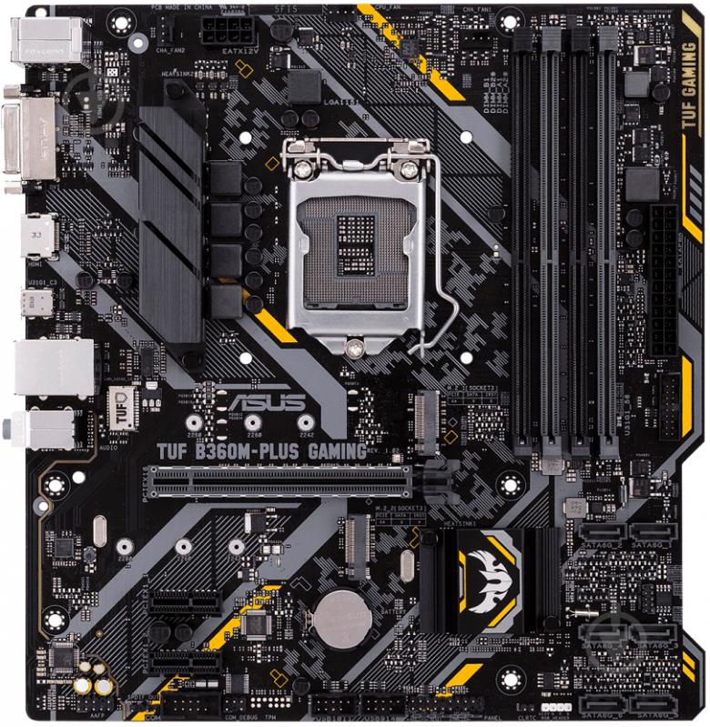 Материнська плата Asus TUF B360M-PLUS GAMING (Socket 1151, Intel B360, mirco ATX) - фото 2