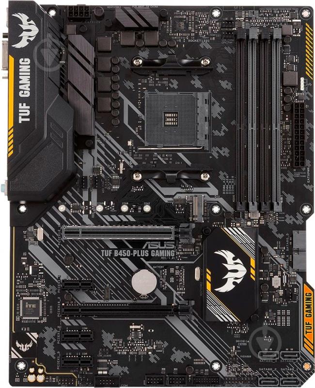 Материнская плата Asus TUF B450-PLUS GAMING (Socket AM4, AMD B450, mini ATX) - фото 2