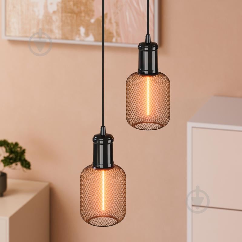 Лампа світлодіодна Osram DECOR LED STRAW FILAMENT SQUARE 100 BLACK DIM 3,5 Вт E27 1800 К 220 В FIL SQ-I BK - фото 4