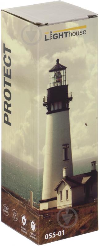 Фонарик Lighthouse противоударный черный - фото 4