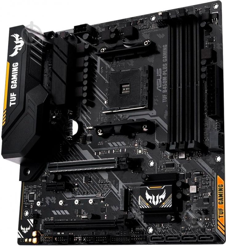 Материнська плата Asus TUF B450M-PLUS GAMING (Socket AM4, AMD B450, mirco ATX) - фото 4 Материнська плата Asus TUF B450M-PLUS GAMING (Socket AM4, AMD B450, mirco ATX) - фото 4