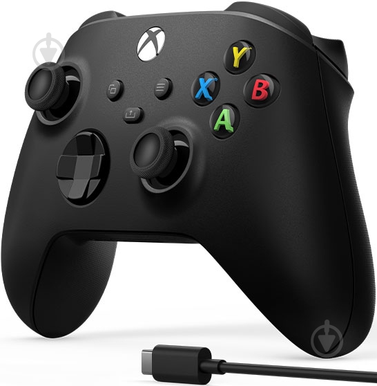 Геймпад Microsoft Xbox Wireless Controller Carbon Black + USB cable (1V8-00002) - фото 2