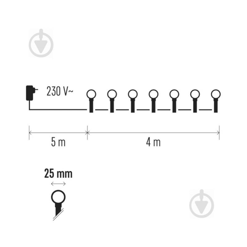Декоративная гирлянда Emos ZY2021T светодиодная (LED) 40 ламп 4 м - фото 5