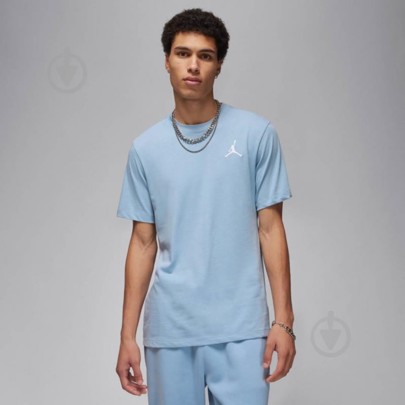 Футболка Jordan M J JUMPMAN EMB SS CREW DC7485-436 р.2XL голубой - фото 1