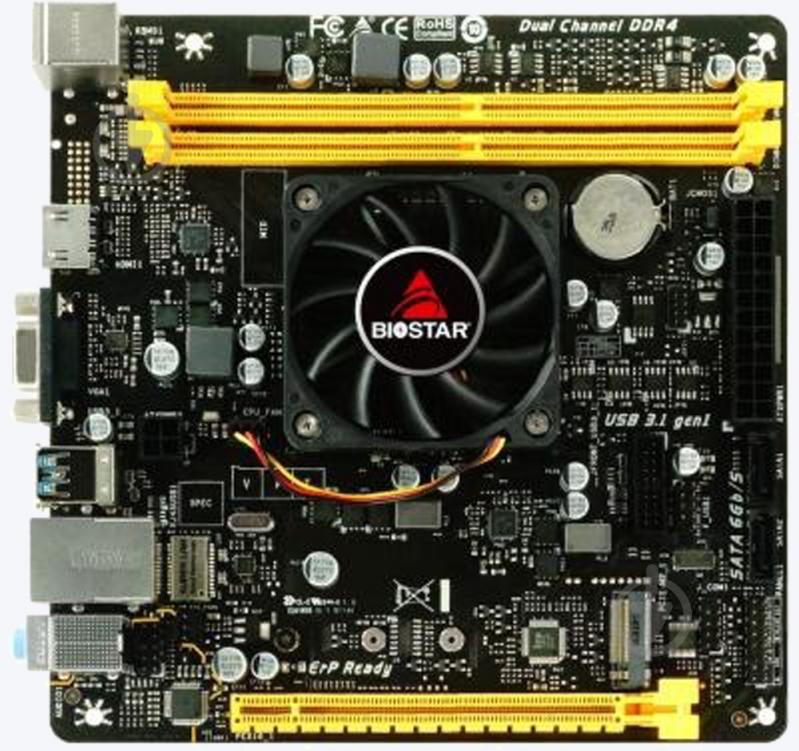Материнская плата Biostar A10N-8800E (Integrated CPU, SoC, mini ITX) - фото 1 Материнская плата Biostar A10N-8800E (Integrated CPU, SoC, mini ITX) - фото 1