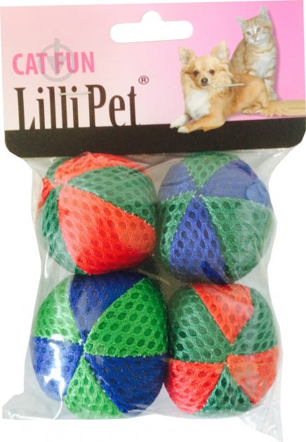 Игрушка для котов Lilli Pet Мячики и мышки, в наборе 4шт., полиэстер, плюш - фото 1