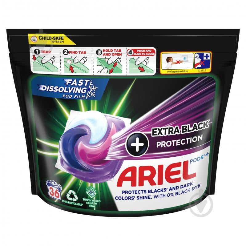 Капсулы для машинной стирки Ariel PODS+ Revitablack 36 шт. - фото 2