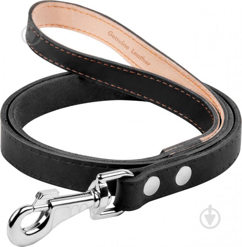 Повідець Collar одинарний непрошитий 1,4х122 см чорний - фото 1