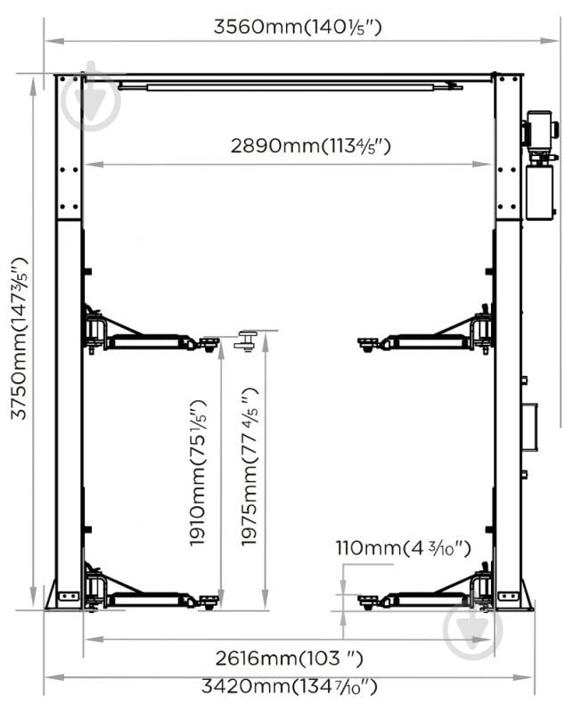 Подъемник электрогидравлический MAGNETI MARELLI 007935018175 - фото 2