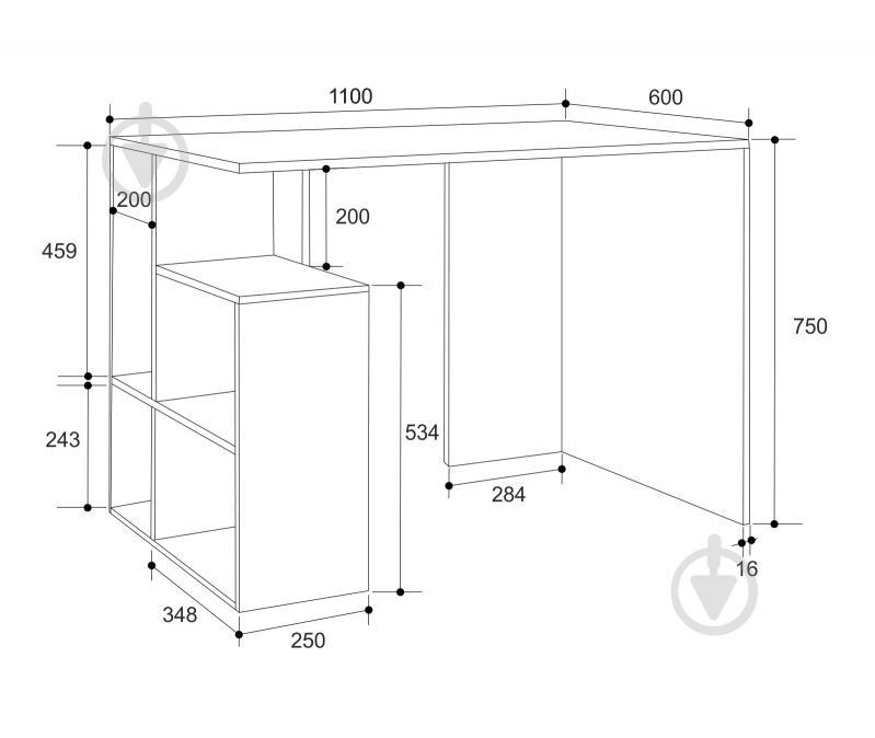 Стіл комп'ютерний ROKO Дейлі сірий - фото 4 Стіл комп'ютерний ROKO Дейлі сірий - фото 4