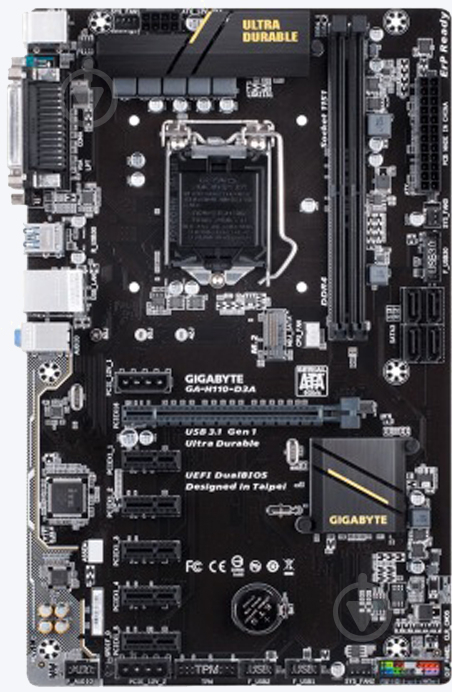 Материнська плата Gigabyte GA-H110-D3A (Socket 1151, Intel H110, ATX) - фото 4