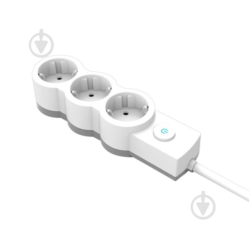 Подовжувач з вимикачем Electrum із заземленням 3 гн. білий 3 м C-ES-1538 - фото 1