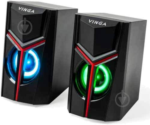 Акустическая система Vinga SP-100 LED USB Black 2.0 black - фото 4