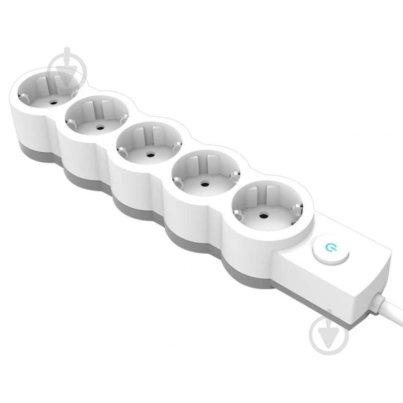 Подовжувач з вимикачем Electrum із заземленням 5 гн. білий 3 м C-ES-1539 - фото 1