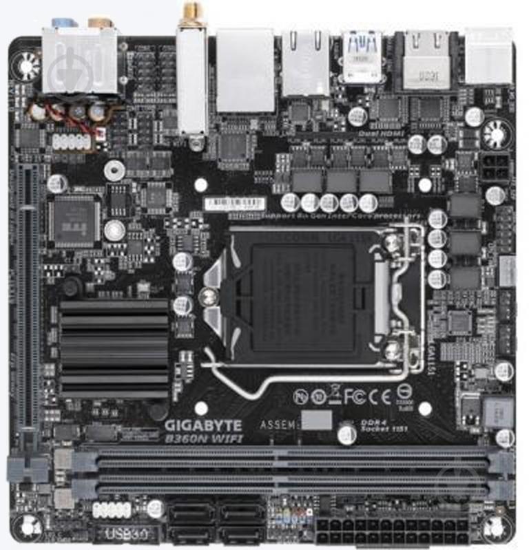 Материнская плата Gigabyte B360N_WIFI (Socket 1151, Intel B360, mini ITX) - фото 1
