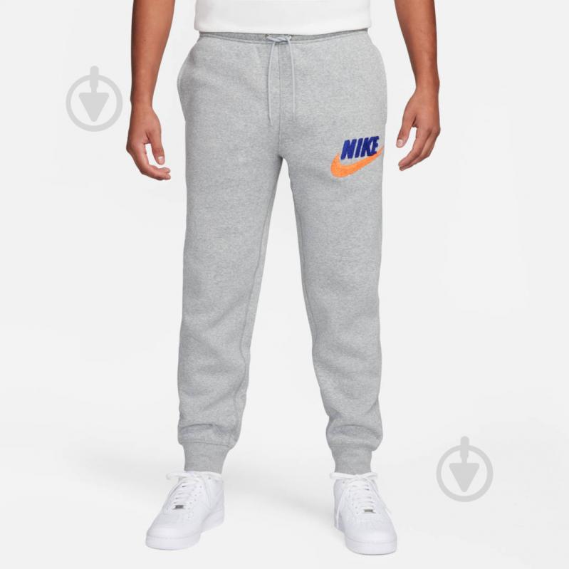 Брюки Nike M NK CLUB BB JOGGER CHNL FTRA FN3094-063 р. S серый - фото 1