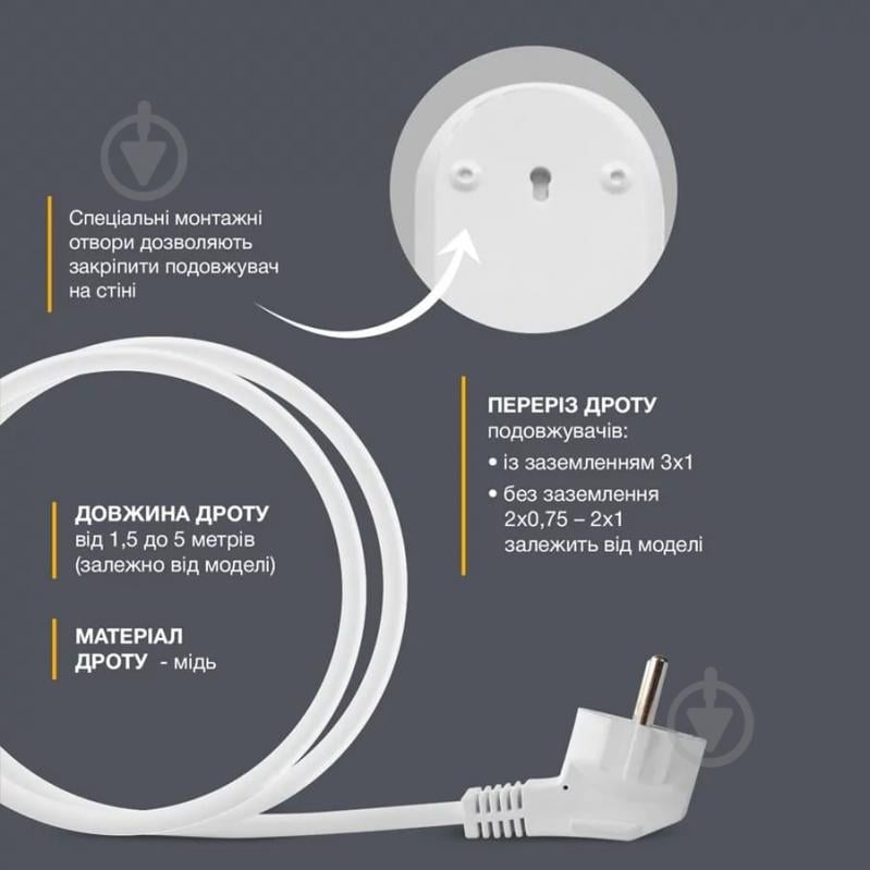 Удлинитель с выключателем Electrum 2 Type-C + USB с заземлением 5 гн. белый 3 м C-ES-1991 - фото 5