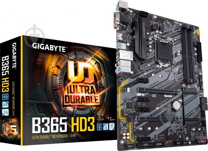 Материнська плата Gigabyte B365 HD3 (Socket 1151, Intel B365, ATX) - фото 1