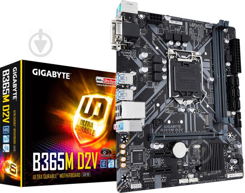 Материнська плата Gigabyte B365M D2V (Socket 1151, Intel B365, mirco ATX) - фото 1