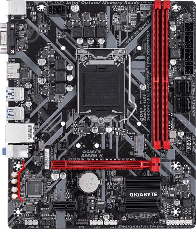 Материнская плата Gigabyte B365M H (Socket 1151, Intel B365, mirco ATX) - фото 2