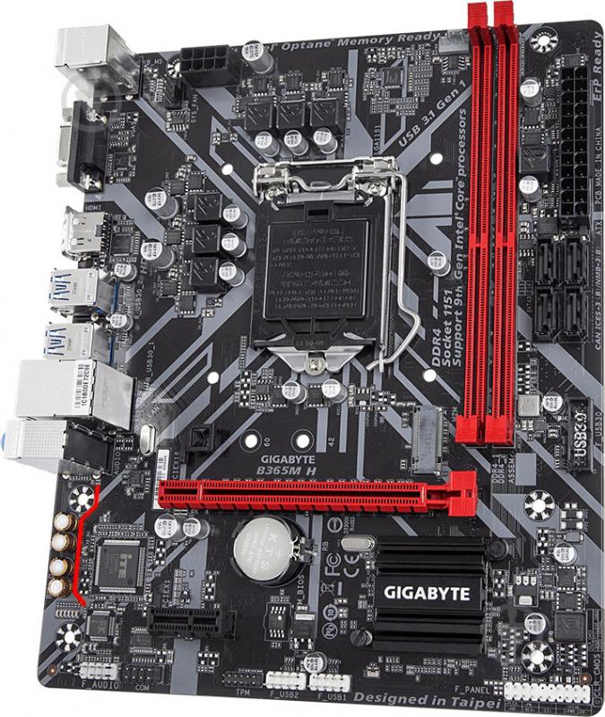 Материнская плата Gigabyte B365M H (Socket 1151, Intel B365, mirco ATX) - фото 3