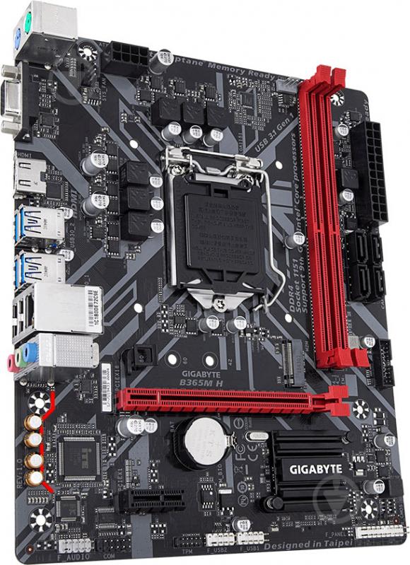 Материнская плата Gigabyte B365M H (Socket 1151, Intel B365, mirco ATX) - фото 4