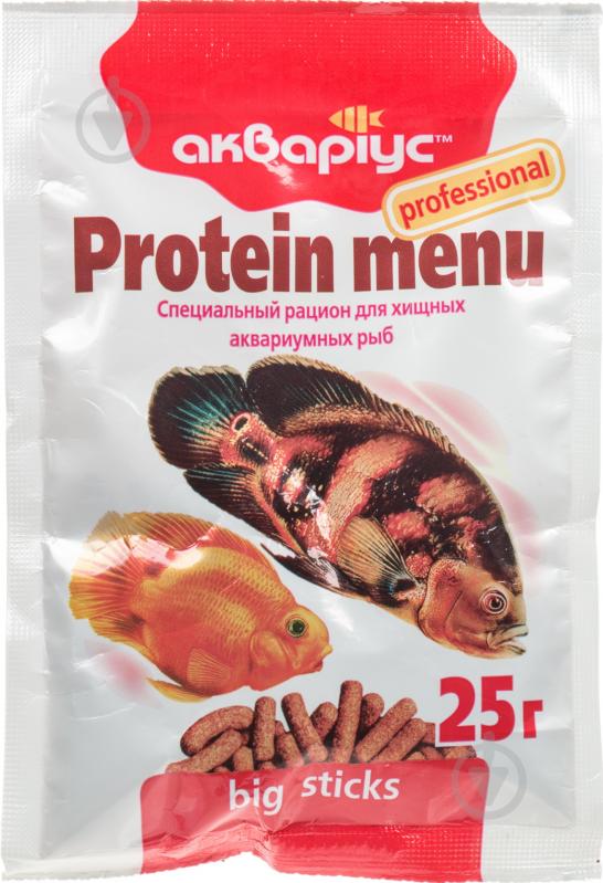 Корм Акваріус Protein menu 25 г 6111 (білки, жири, клітковина) - фото 1