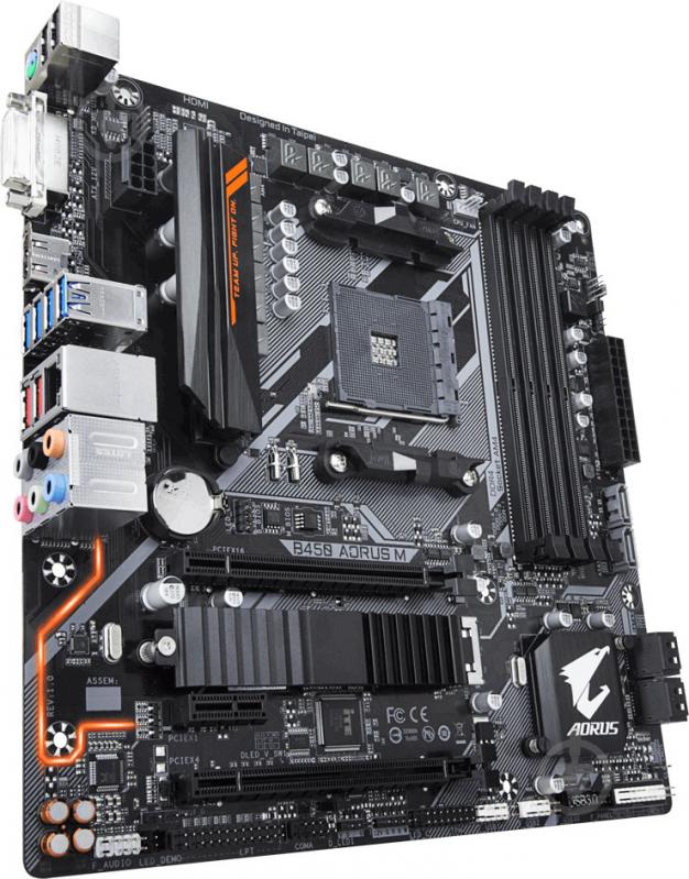 Материнська плата Gigabyte B450 AORUS M (Socket AM4, AMD B450, ATX) - фото 4