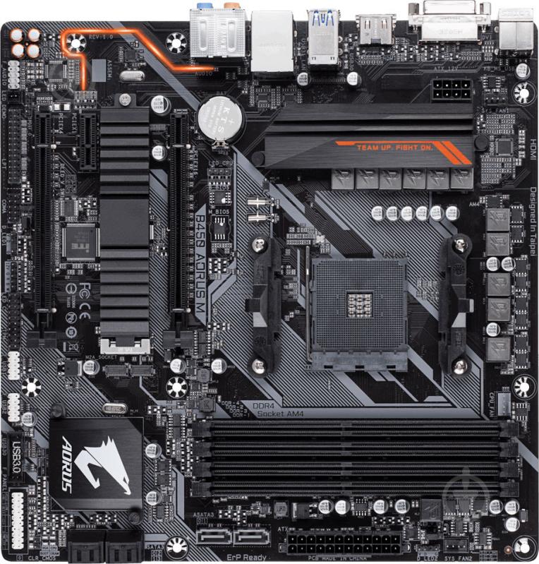 Материнська плата Gigabyte B450 AORUS M (Socket AM4, AMD B450, ATX) - фото 5