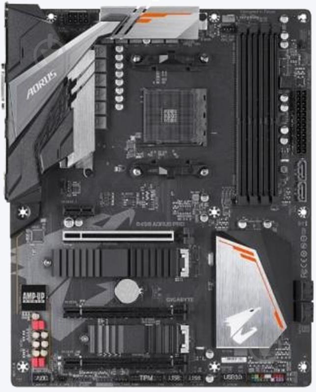Материнська плата Gigabyte B450 AORUS PRO (Socket AM4, AMD B450, ATX) - фото 1