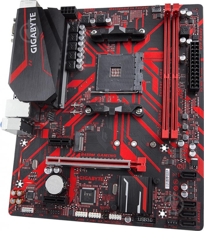 Материнская плата Gigabyte B450M GAMING (Socket AM4, AMD B450, mirco ATX) - фото 3 Материнская плата Gigabyte B450M GAMING (Socket AM4, AMD B450, mirco ATX) - фото 3