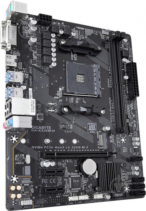 Материнська плата Gigabyte GA-A320M-H (Socket AM4, AMD A320, mirco ATX) - фото 3