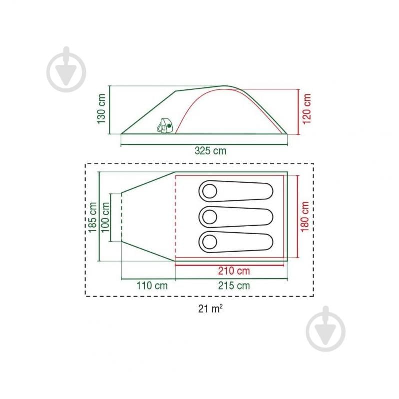 Палатка Coleman Darwin 3 plus 127855 - фото 12