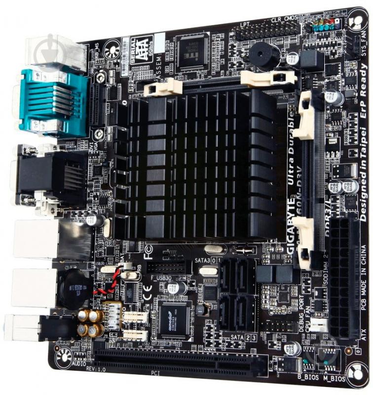 Материнская плата Gigabyte GA-N3160N-D3V (Integrated CPU, SoC, mini ITX) - фото 2
