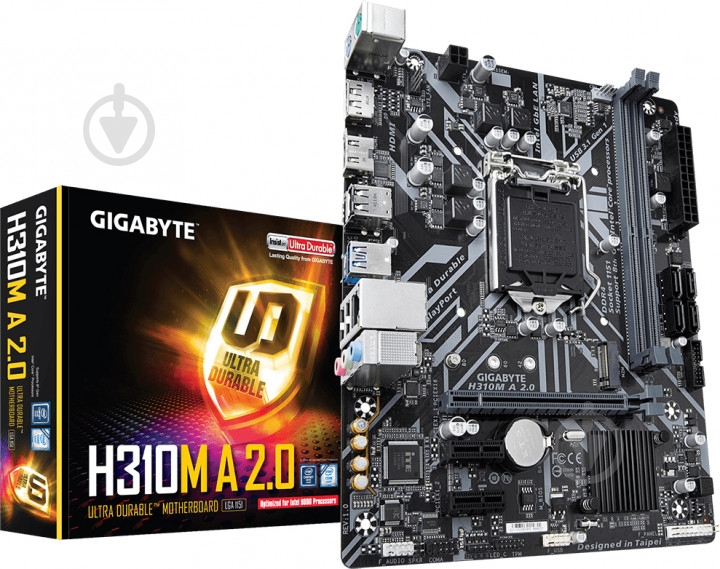 Материнская плата Gigabyte H310M A 2.0 (Socket 1151, Intel H310, mirco ATX) - фото 5 Материнская плата Gigabyte H310M A 2.0 (Socket 1151, Intel H310, mirco ATX) - фото 5