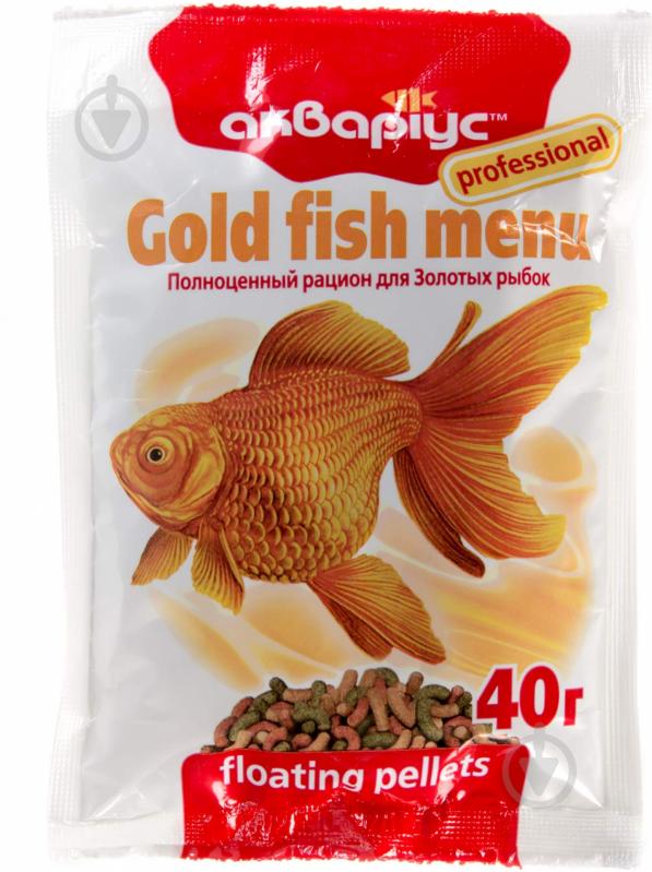 Корм Акваріус Gold fish menu 40 г 4950 (белки, жиры, клетчатка) - фото 1