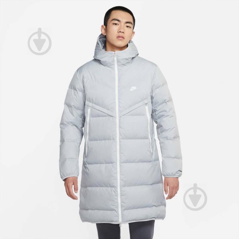 Куртка-парка чоловіча зимова Nike M NSW SF WINDRUNNER PARKA DD6788-077 р.L світло-сіра - фото 5