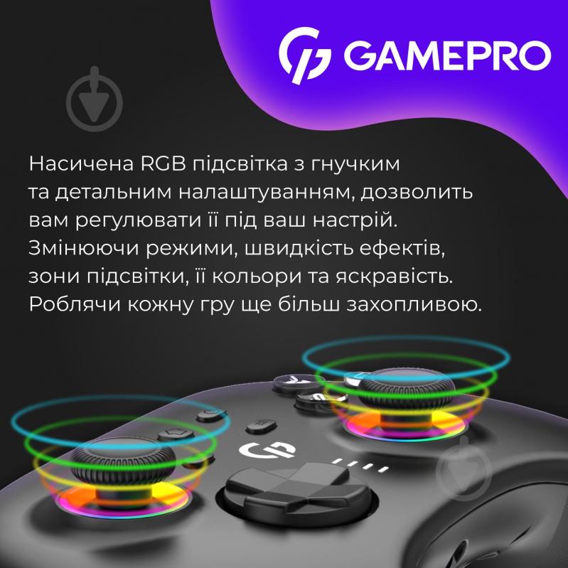 Геймпад беспроводной GamePro GPX13BDOC Black - фото 14