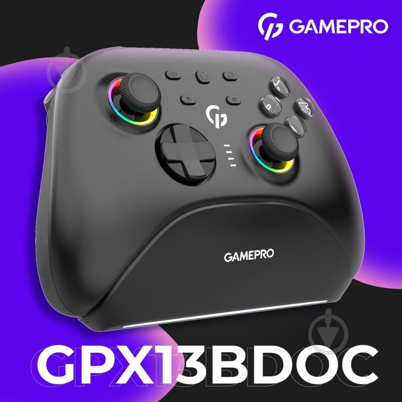 Геймпад беспроводной GamePro GPX13BDOC Black - фото 15