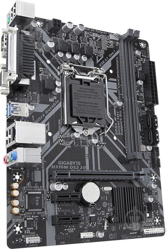 Материнская плата Gigabyte H310M DS2 2.0 (Socket 1151, Intel H310, mirco ATX) - фото 2