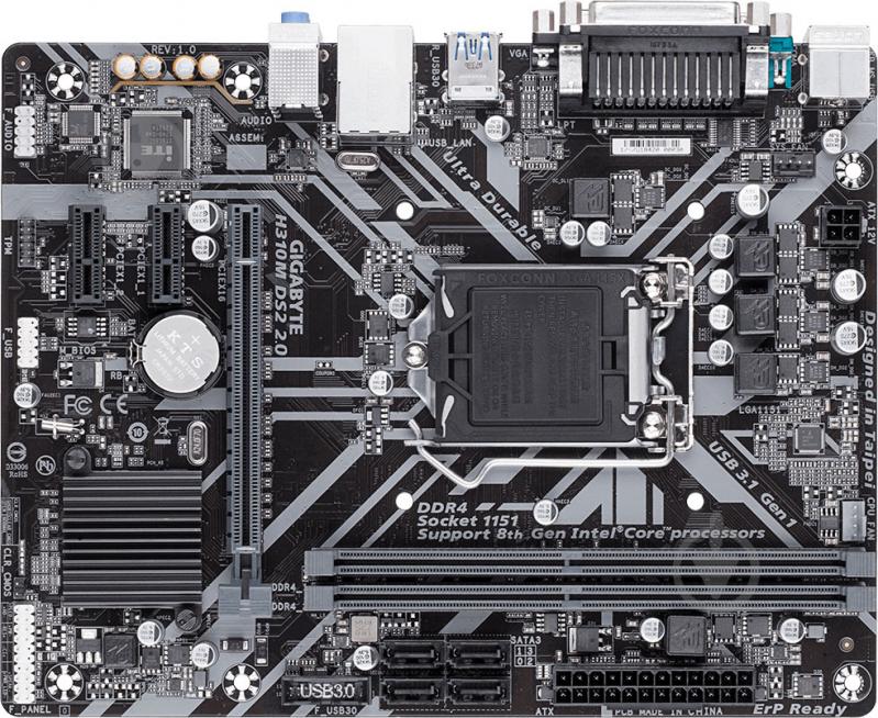 Материнская плата Gigabyte H310M DS2 2.0 (Socket 1151, Intel H310, mirco ATX) - фото 4