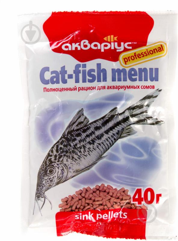 Корм Акваріус Cat-fish menu 40г 4951 (белки, жиры, клетчатка) - фото 1