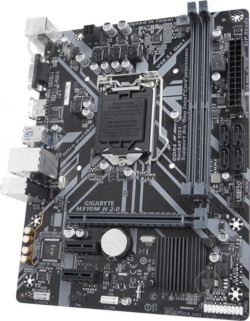 Материнская плата Gigabyte H310M H 2.0 (Socket 1151, Intel H310, mirco ATX) - фото 2