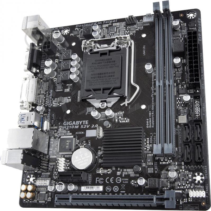 Материнська плата Gigabyte H310M S2V 2.0 (Socket 1151, Intel H110, mirco ATX) - фото 3