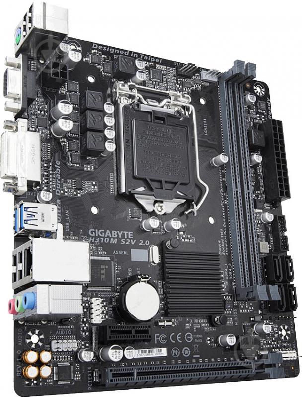 Материнська плата Gigabyte H310M S2V 2.0 (Socket 1151, Intel H110, mirco ATX) - фото 2