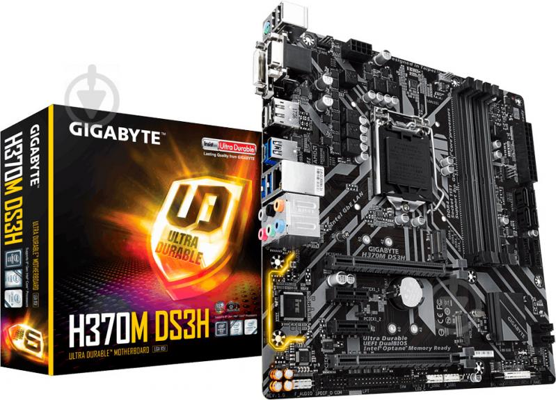 Материнська плата Gigabyte H370M DS3H (Socket 1151, Intel H370, mirco ATX) - фото 5