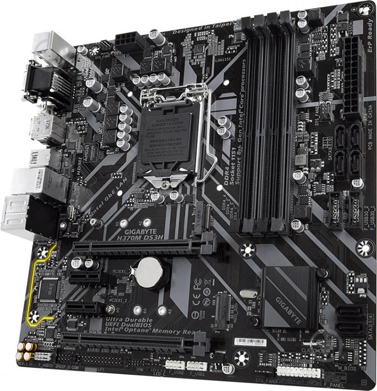 Материнская плата Gigabyte H370M DS3H (Socket 1151, Intel H370, mirco ATX) - фото 4