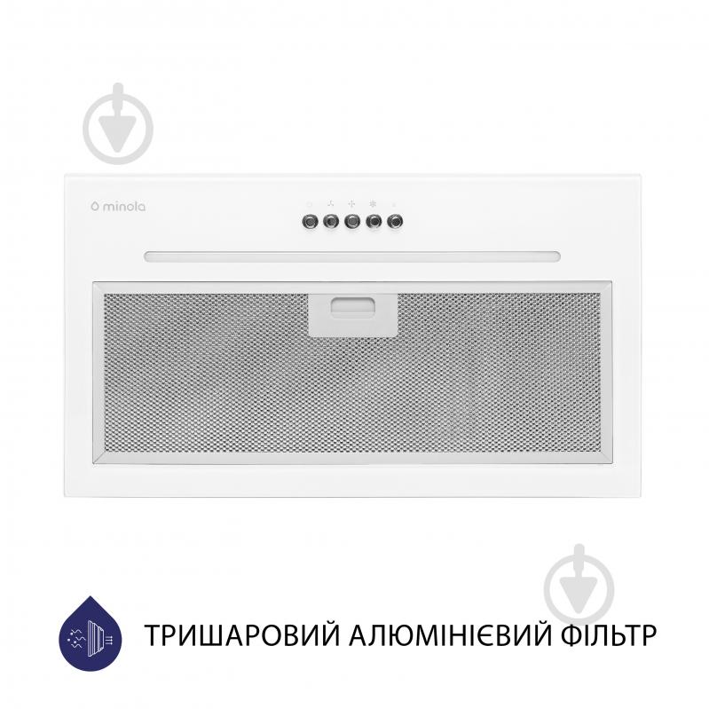 Вытяжка Minola HBI 5664 WH GLASS 1000 LED Line полновстраиваемая - фото 2